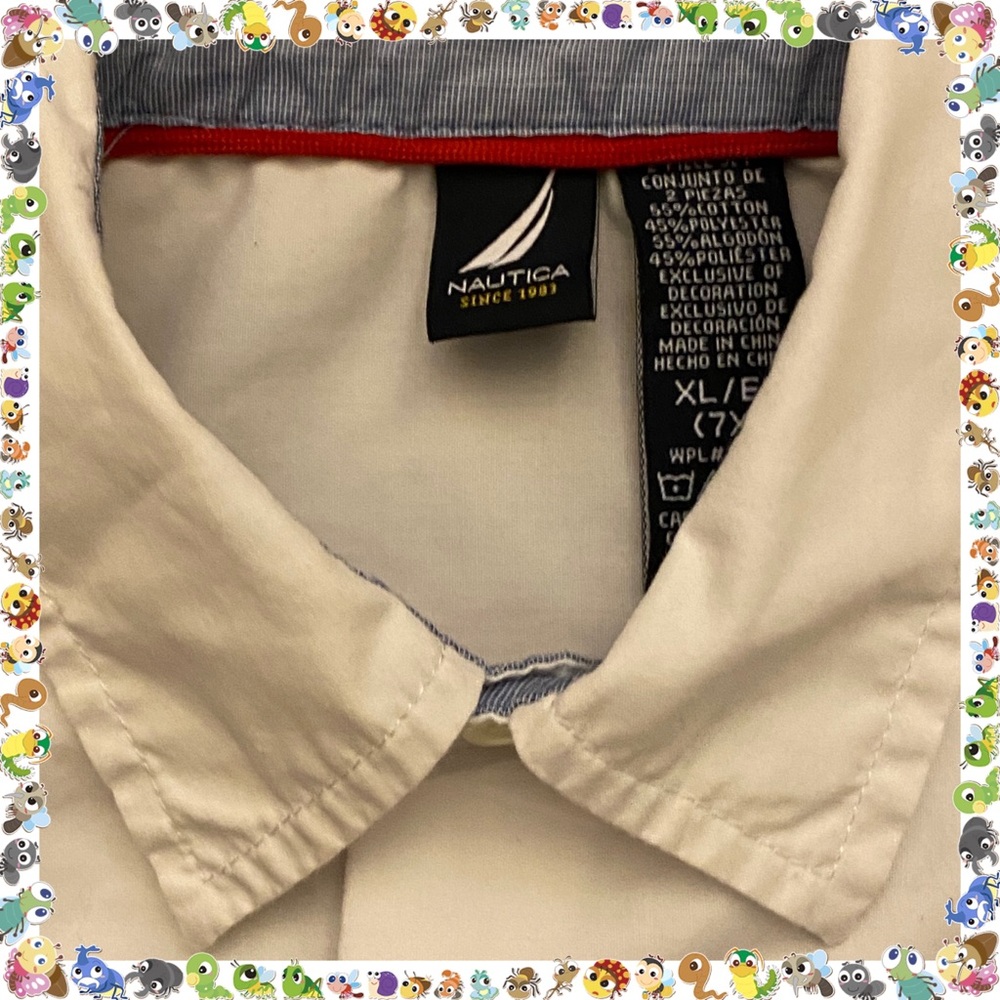 Nautica Boys Button Down Short Sleeve Shirt - Picture 4 of 4